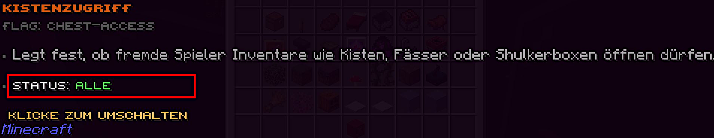 chest access all chest access all